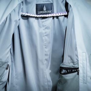 London fog knee length trench